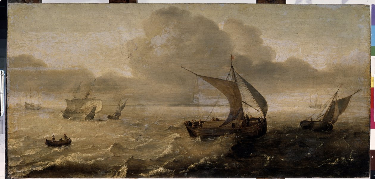 ""La tempete en mer"" (stormfuldt hav) Maleri af Hans Goderis (1622-1642) Eremitagemuseet fra det 17. århundrede, Sankt Petersborg af Hans Goderis