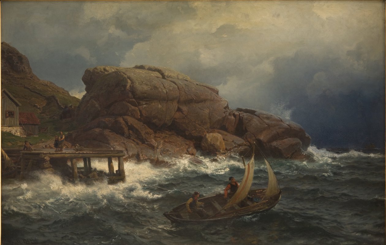En norsk søhavn af Hans Gude