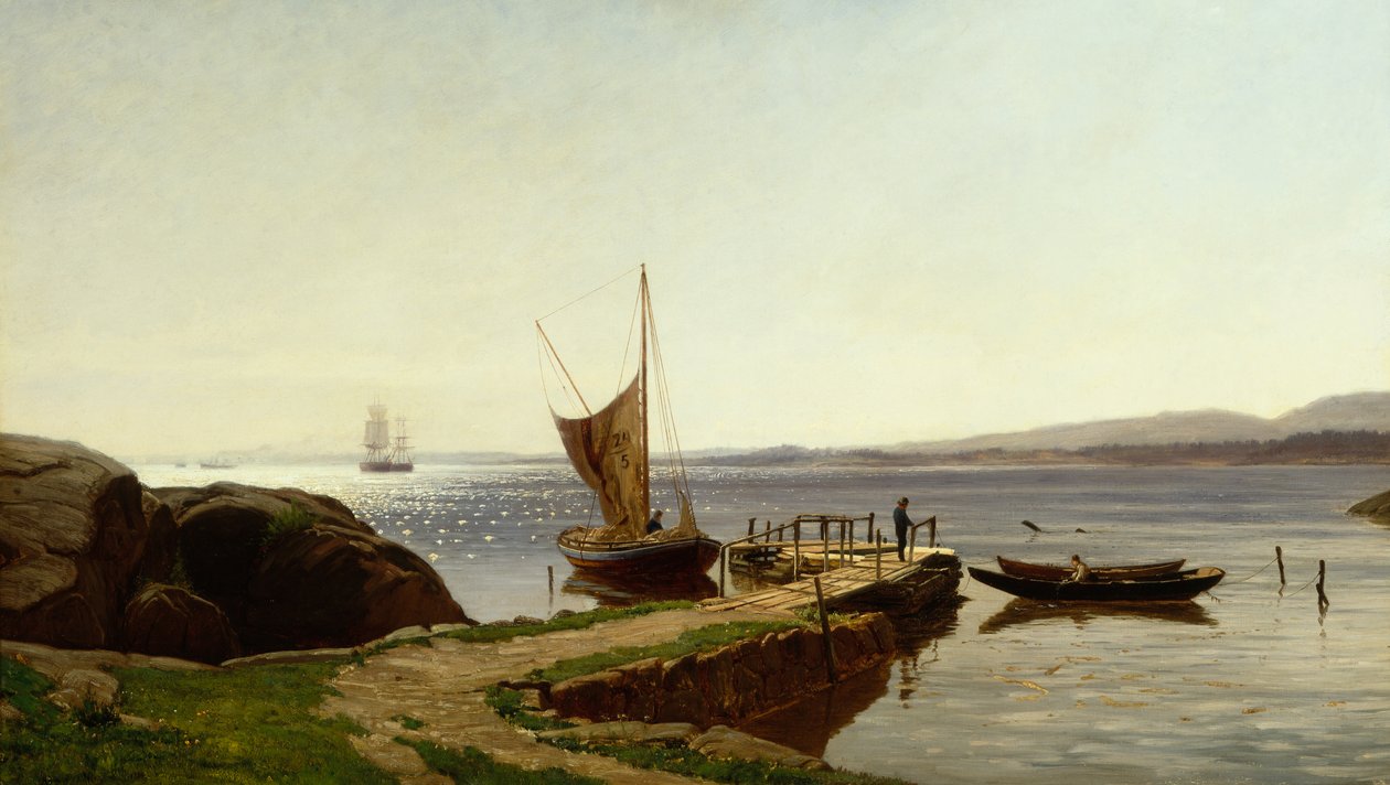 Hvaler kaj af Hans Gude
