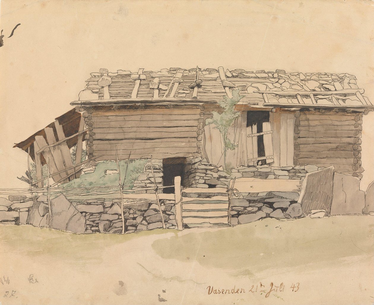 Lade og skigård, Vassenden af Hans Gude