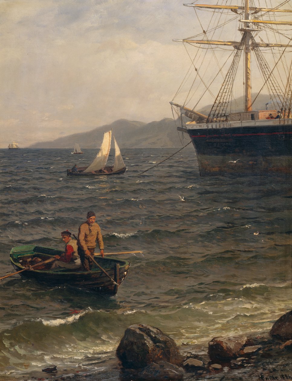 Norsk havn af Hans Gude