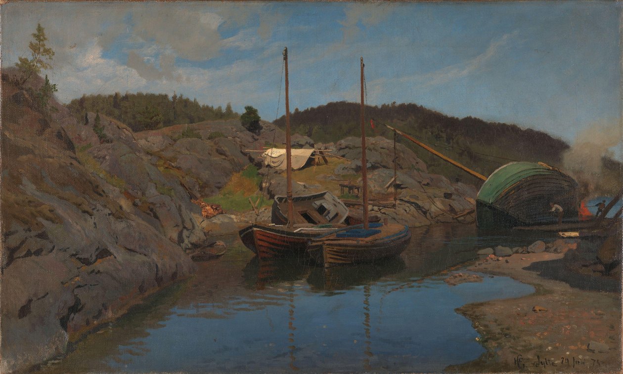 Lodsbåde af Hans Gude