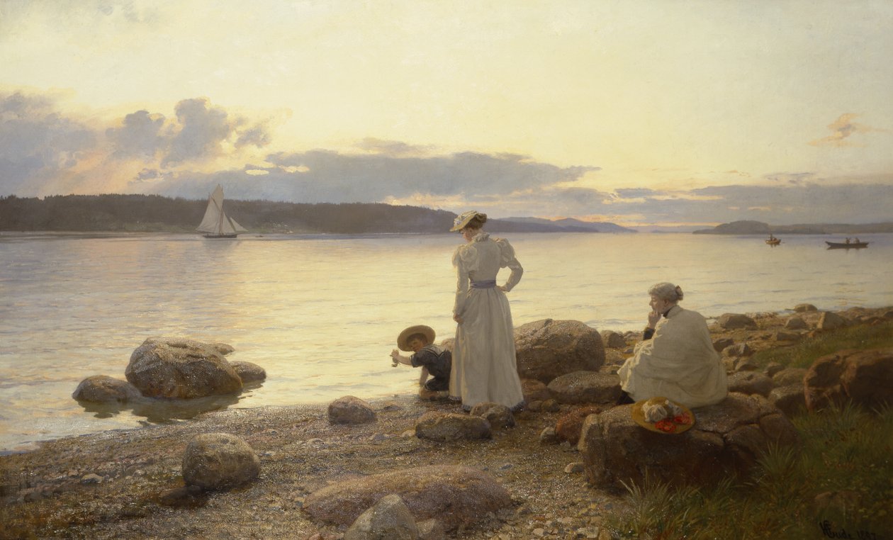 Sommernat af Hans Gude