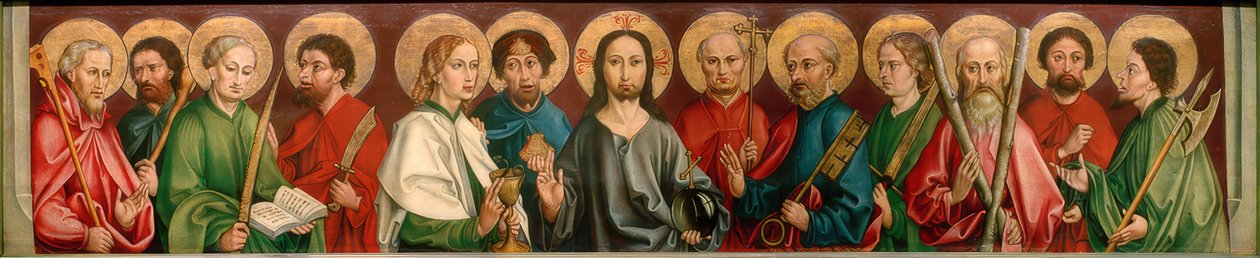Kristus og de tolv apostle af Hans Haider