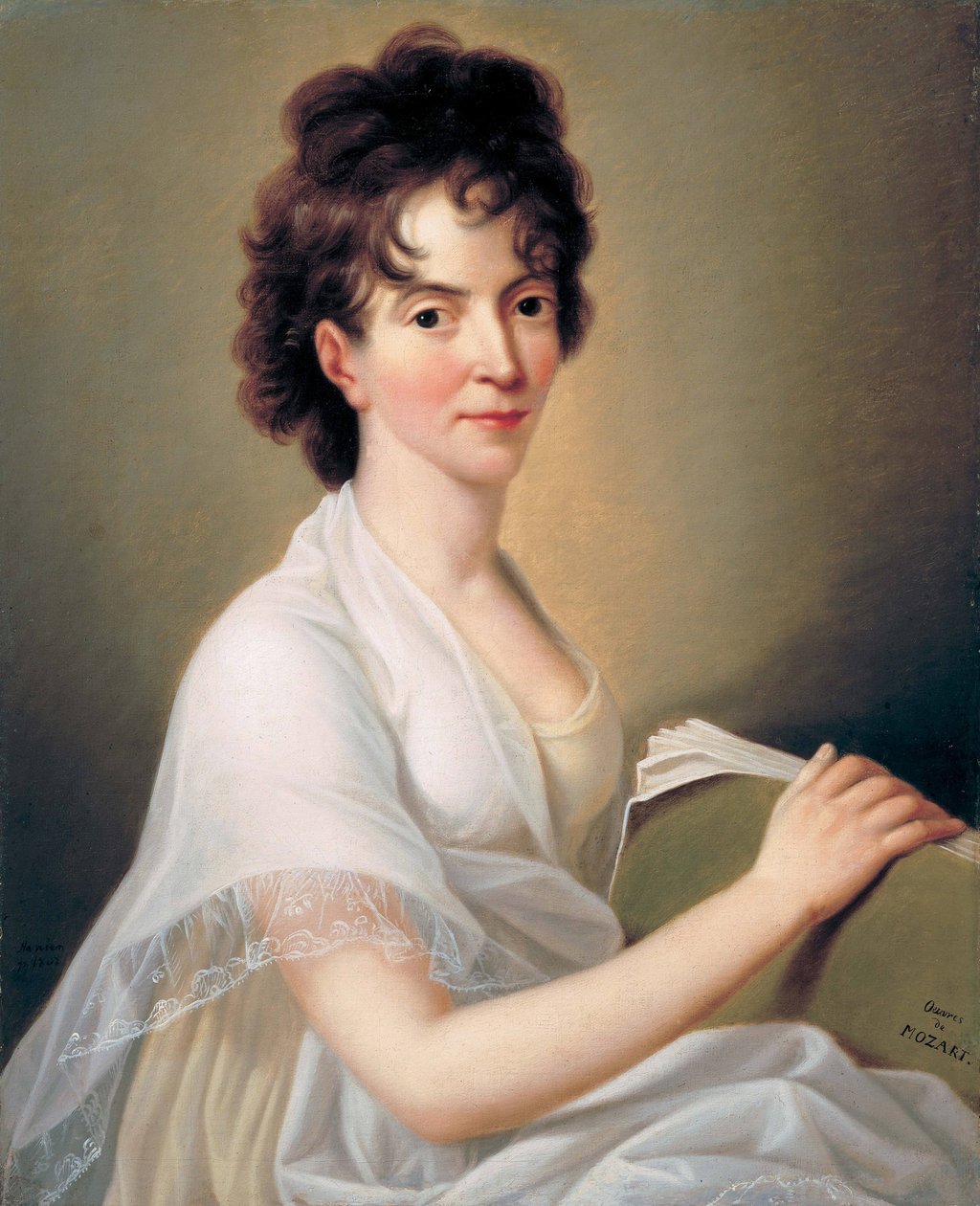 Constanze Mozart født Weber 17631842, W.A. Mozarts kone, 1802 af Hans Hansen
