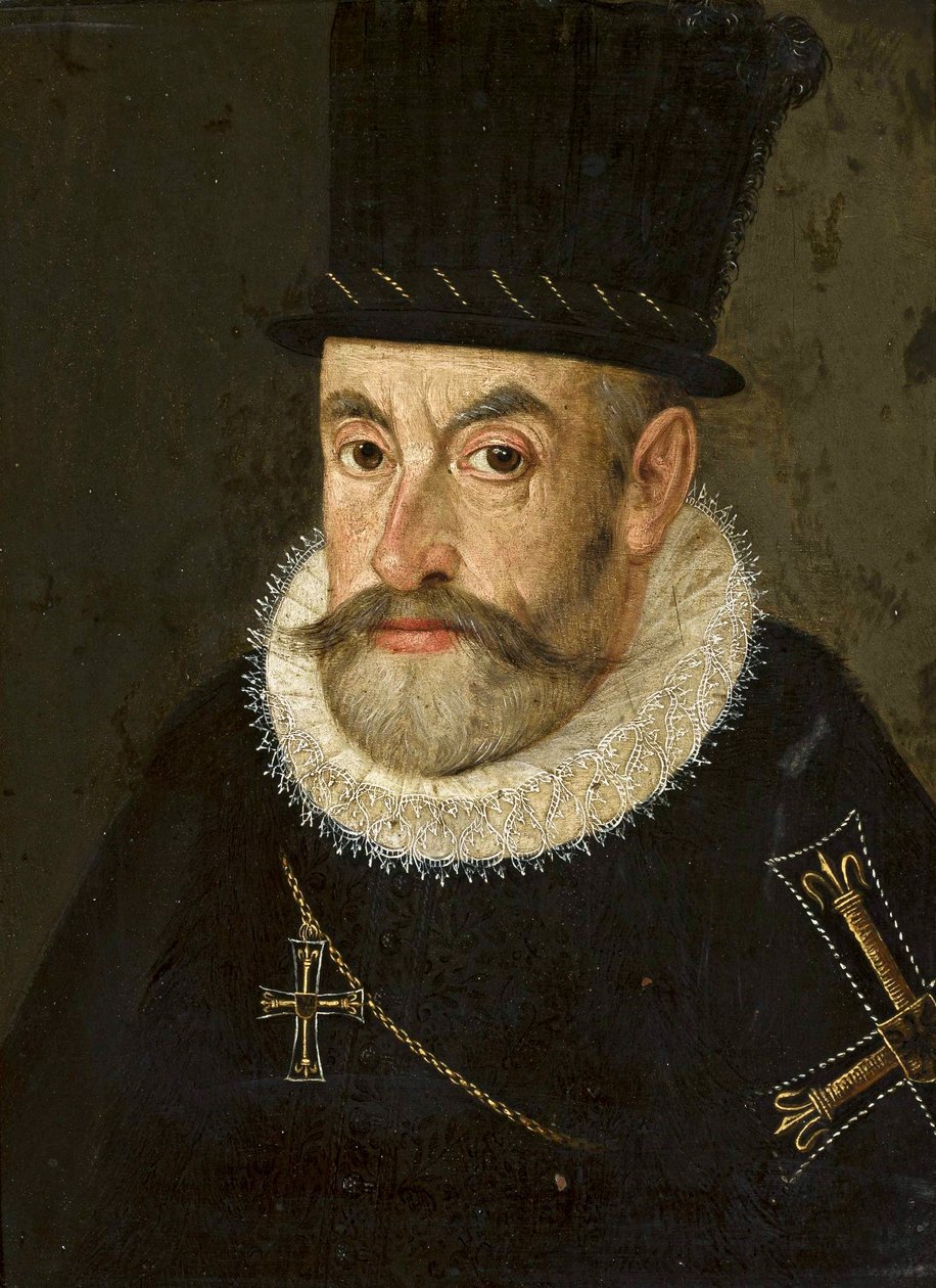 Polsk: Portræt af ærkehertug Maximilian III af Habsburg (1558-1618) i klædedragt som stormester af Den Tyske Orden (polsk) Portræt af ærkehertug Maximilian III af Østrig (1558-1618). af Hans Henseiller