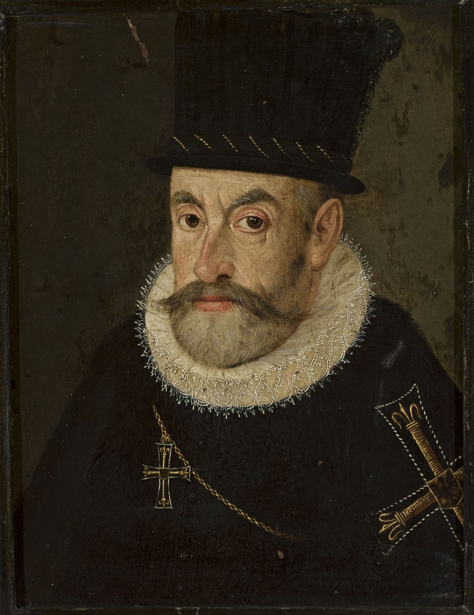 Polsk: Portræt af ærkehertug Maximilian III af Habsburg (1558-1618) i klædedragt som stormester af Den Tyske Orden (polsk) Portræt af ærkehertug Maximilian III af Østrig (1558-1618). af Hans Henseiller