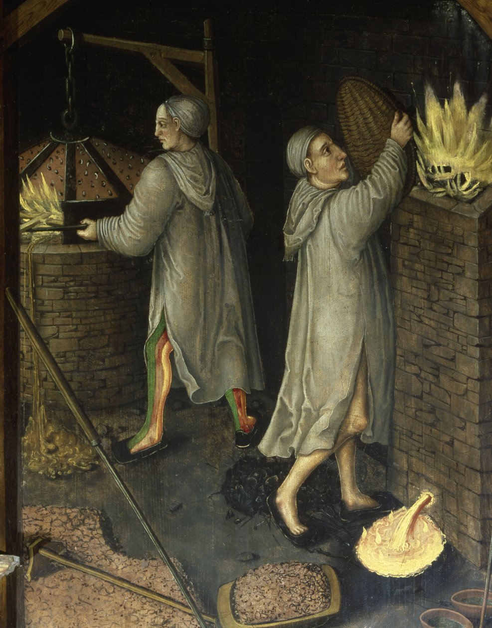 Detalje fra landskab med minedrift, 1521 af Hans Hesse