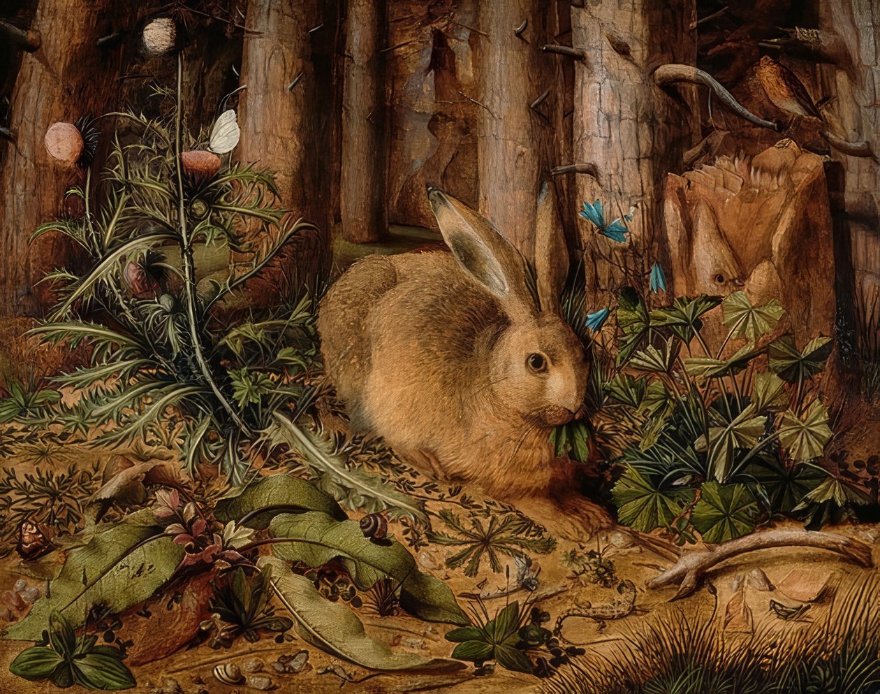 Hare i skoven. Omkring 1585 af Hans Hoffmann