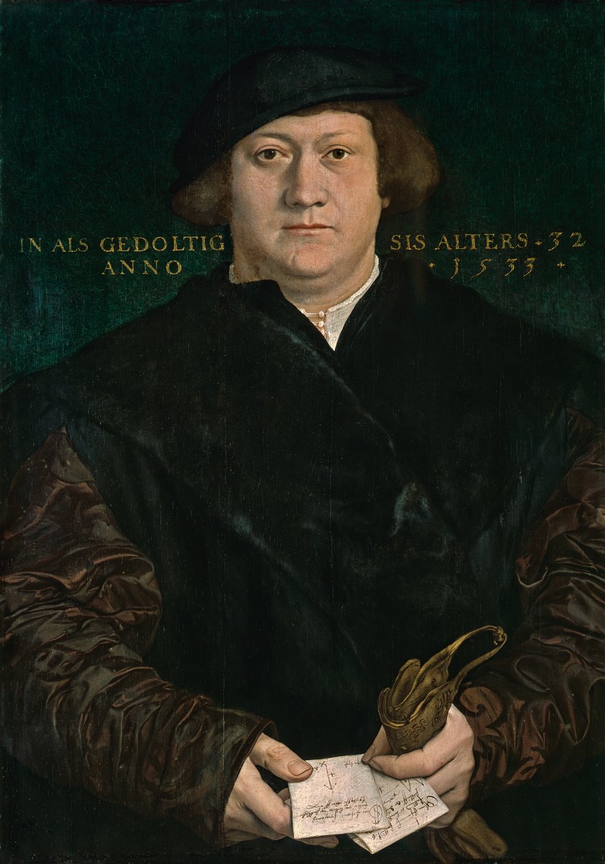 Portræt af Brunswick-købmanden Cyriakus Kale af Hans Holbein