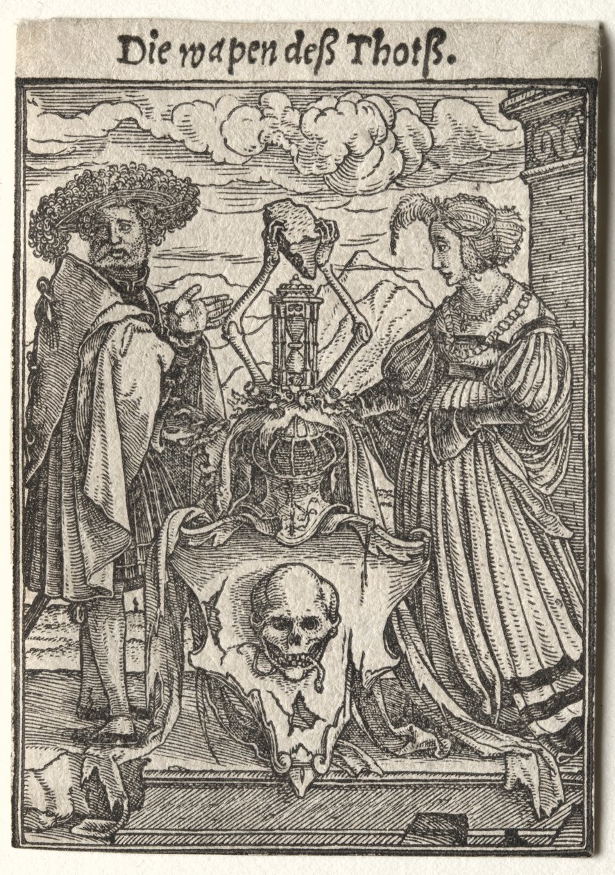 Dødedansen: Dødens våbenskjold af Hans Holbein