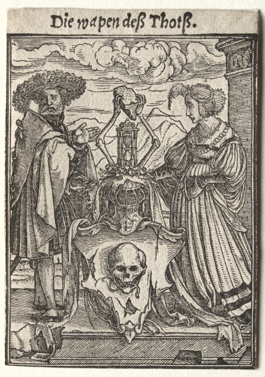 Dødedansen: Dødens våbenskjold. af Hans Holbein