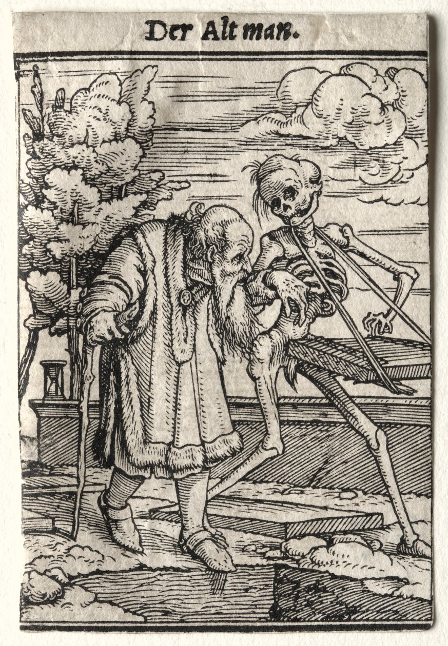 Dødedansen: Den gamle mand. af Hans Holbein