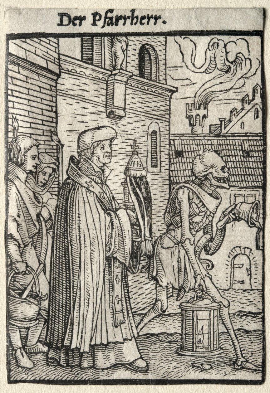 Dødedansen: Præsten. af Hans Holbein