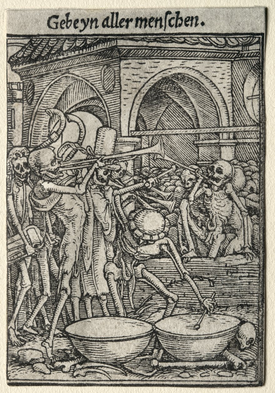 Dødedansen: Dødens trompeter af Hans Holbein