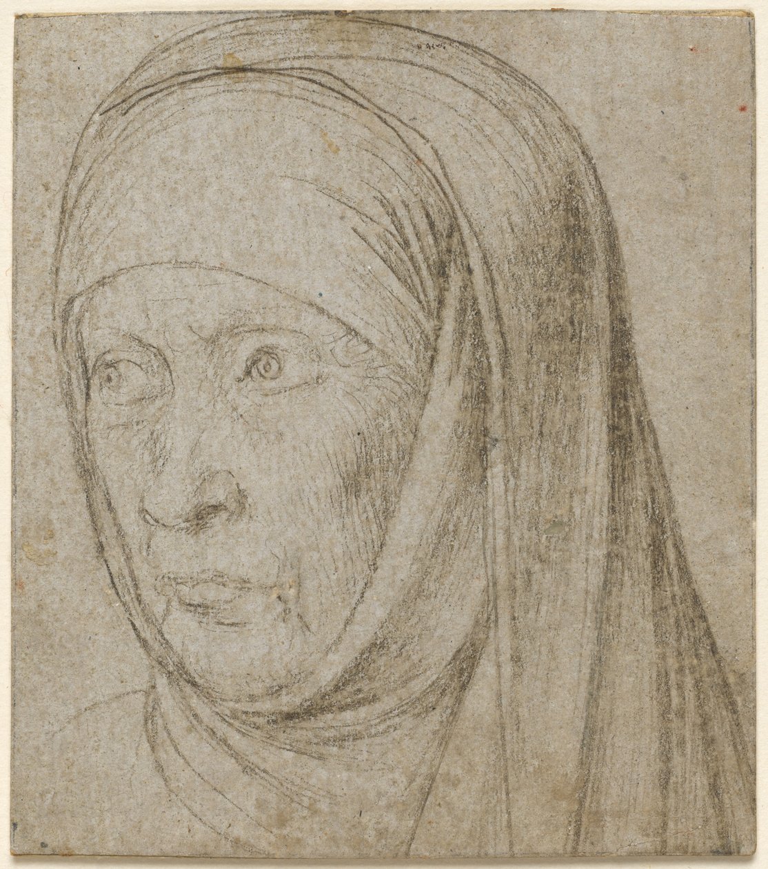 Hoved af en gammel kvinde af Hans Holbein