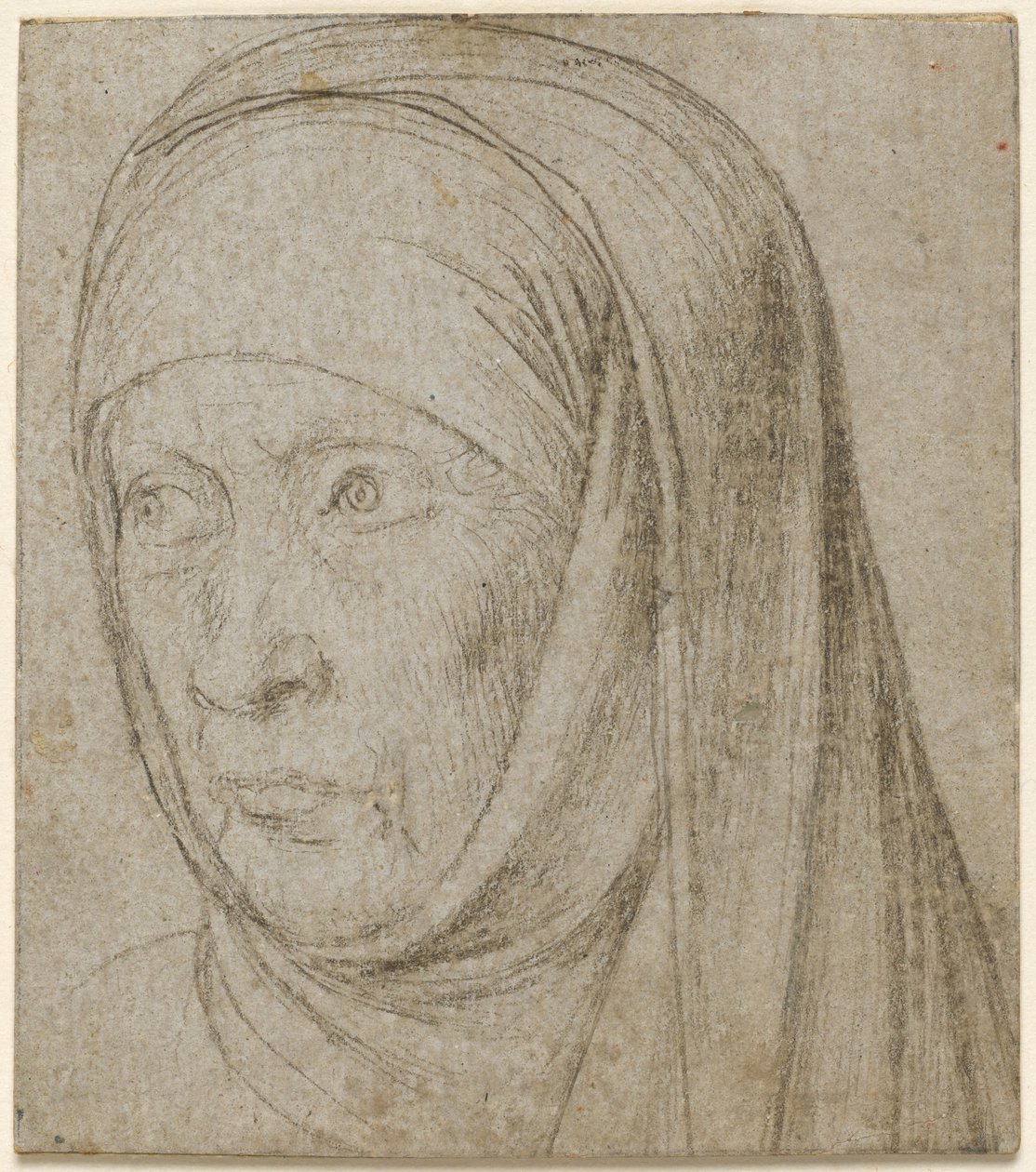 Hoved af en gammel kvinde, ca. 1500. af Hans Holbein