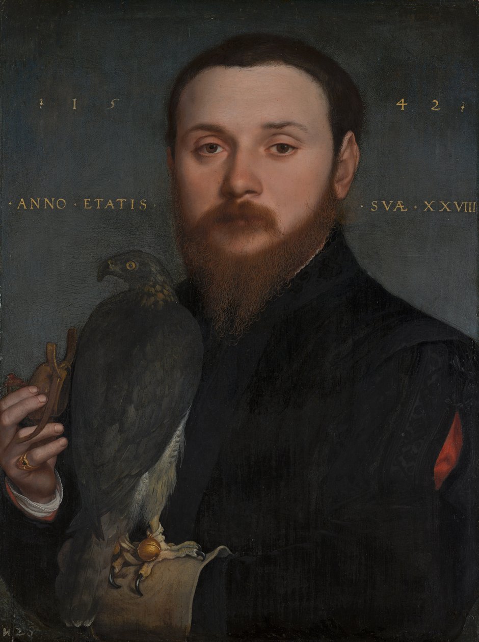 Portræt af en falkoner af Hans Holbein