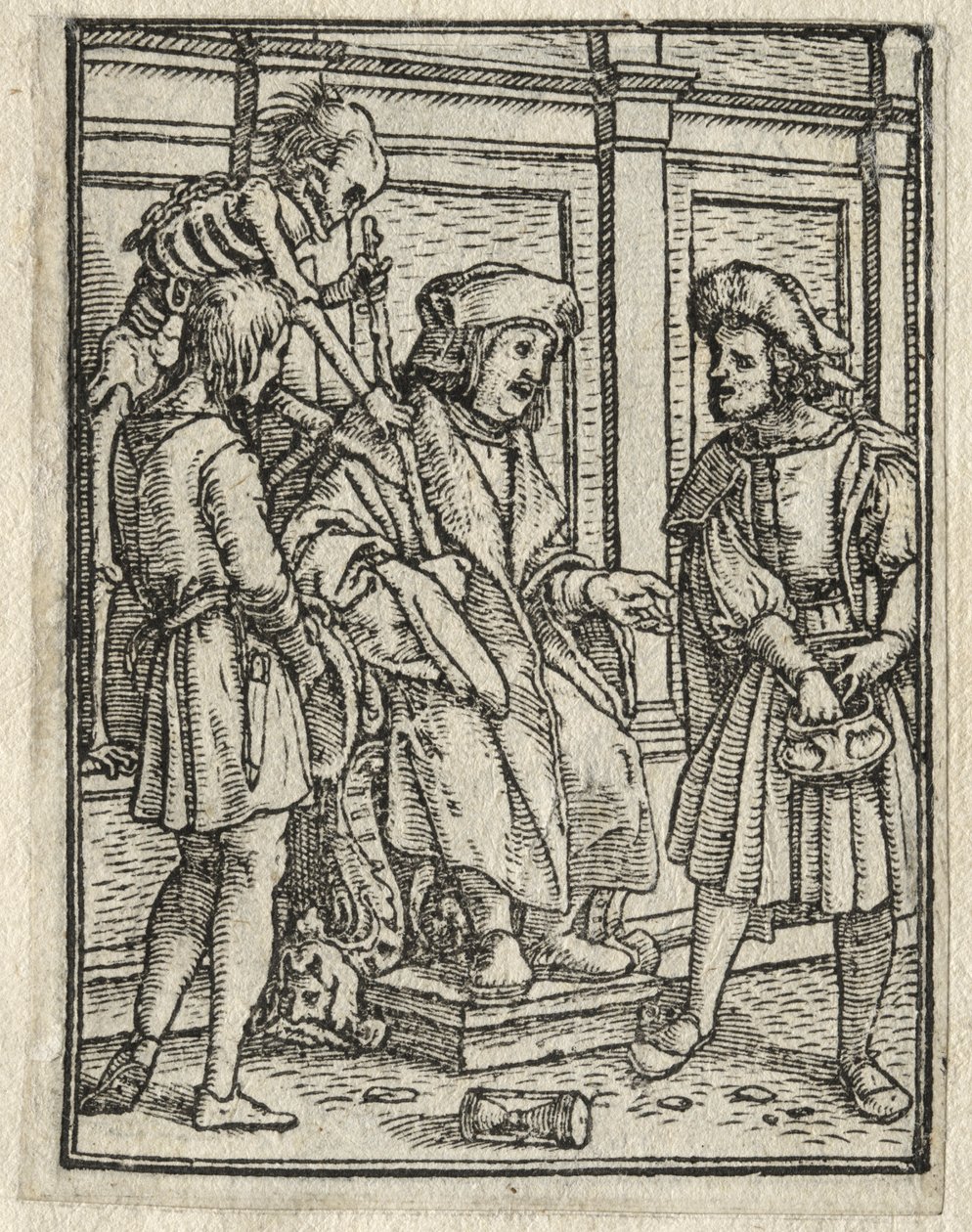 Dødedansen: Kanonen eller Prebendary, Dommeren. af Hans Holbein