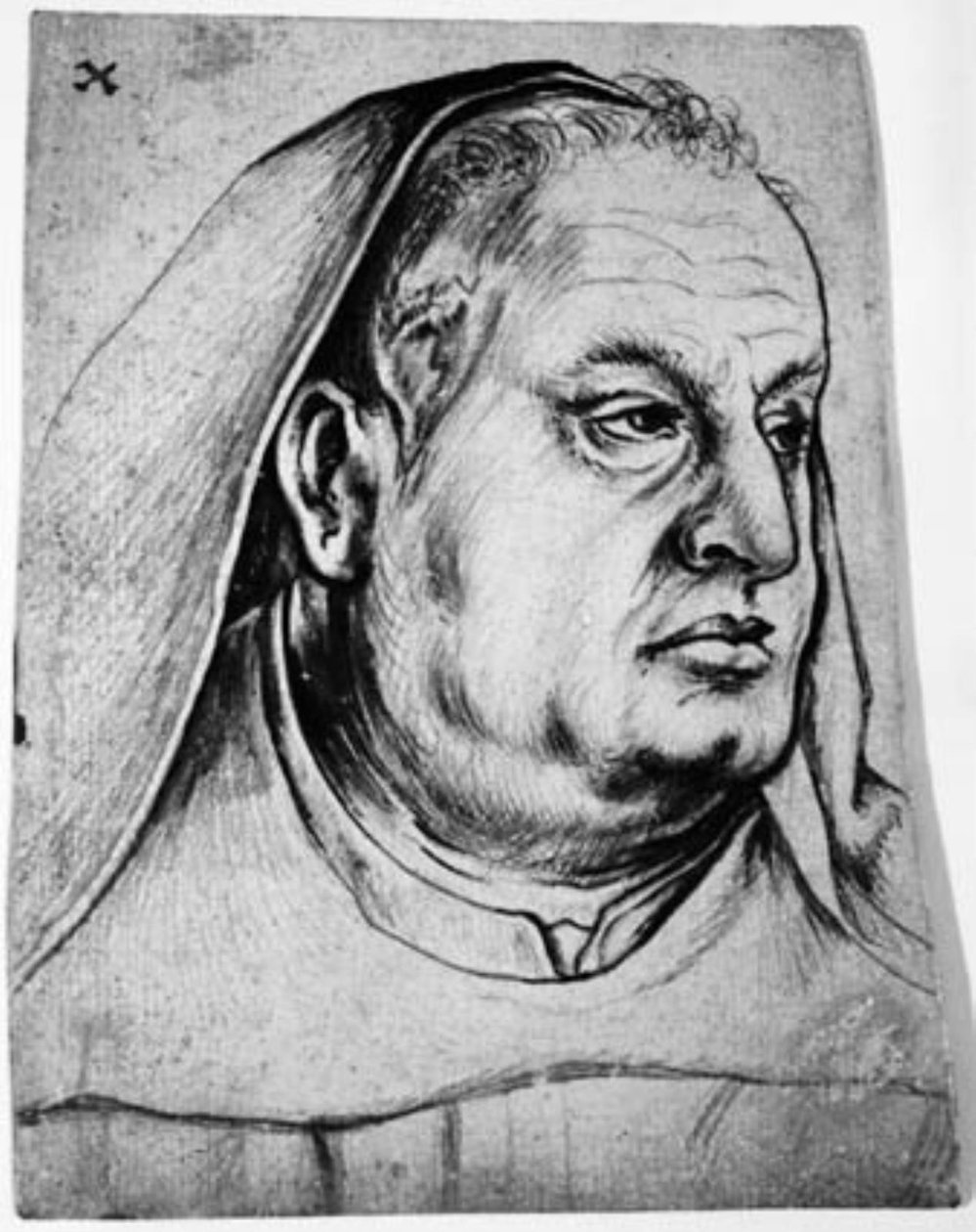 Portræt af Hans Griesherr, munk af Sts Ulrich og Afra i Augsburg af Hans Holbein d.Æ.