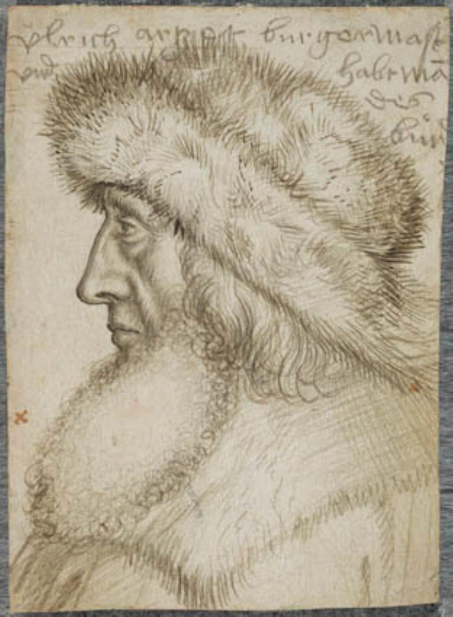 Portræt af Ulrich Artzt, borgmester i Augsburg og kaptajn for Schwaben af Hans Holbein d.Æ.