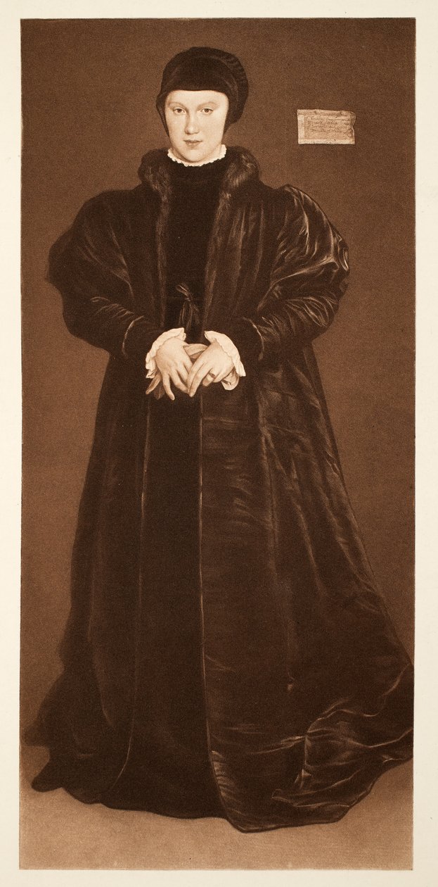 Christina af Danmark, hertuginde af Milano, ca. 1538, pub. 1640 (collotype) af Hans Holbein der Jüngere
