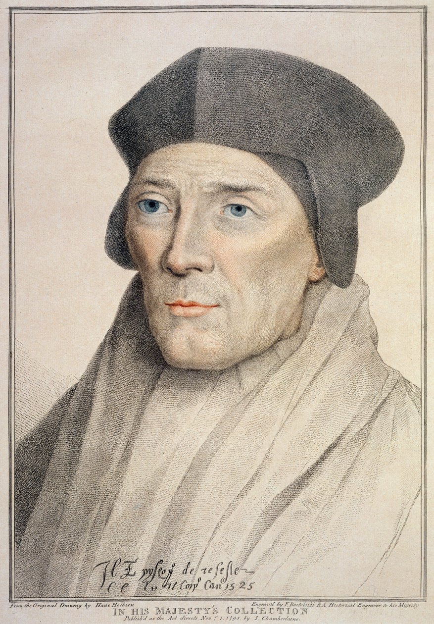 John Fisher, biskop af Rochester (1469-1535), graveret af Francesco Bartolozzi (1727-1815) af Hans Holbein der Jüngere