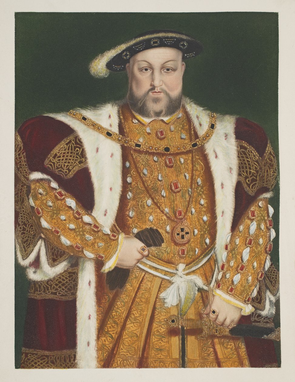 Portræt af Henrik VIII (1491-1547) i en alder af 49, pub. 1902 af Hans Holbein der Jüngere