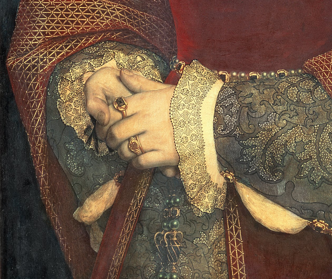 Portræt af Jane Seymour, 1536 (detalje af 32610) af Hans Holbein der Jüngere