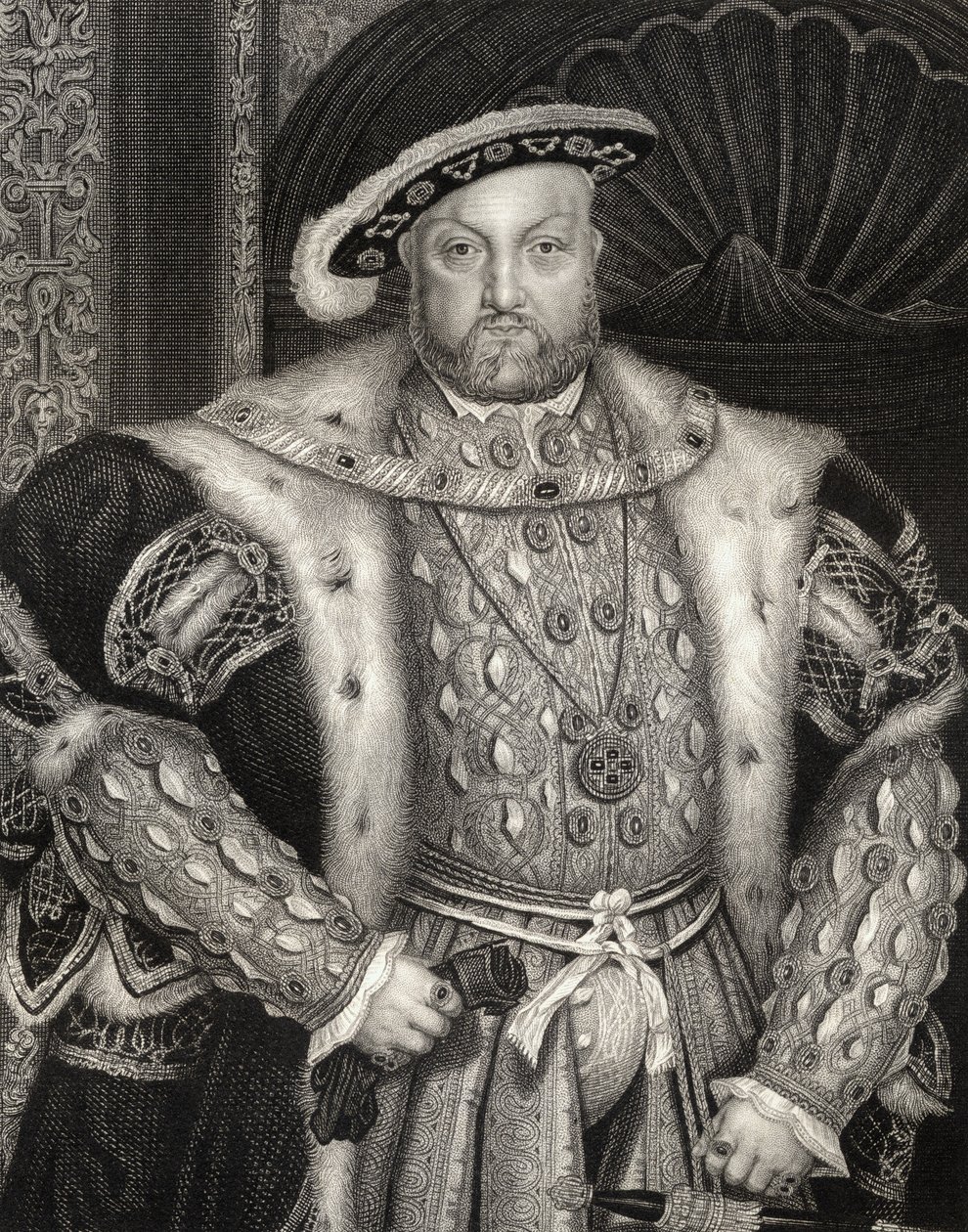Portræt af kong Henrik VIII (1491-1547) fra "Lodge