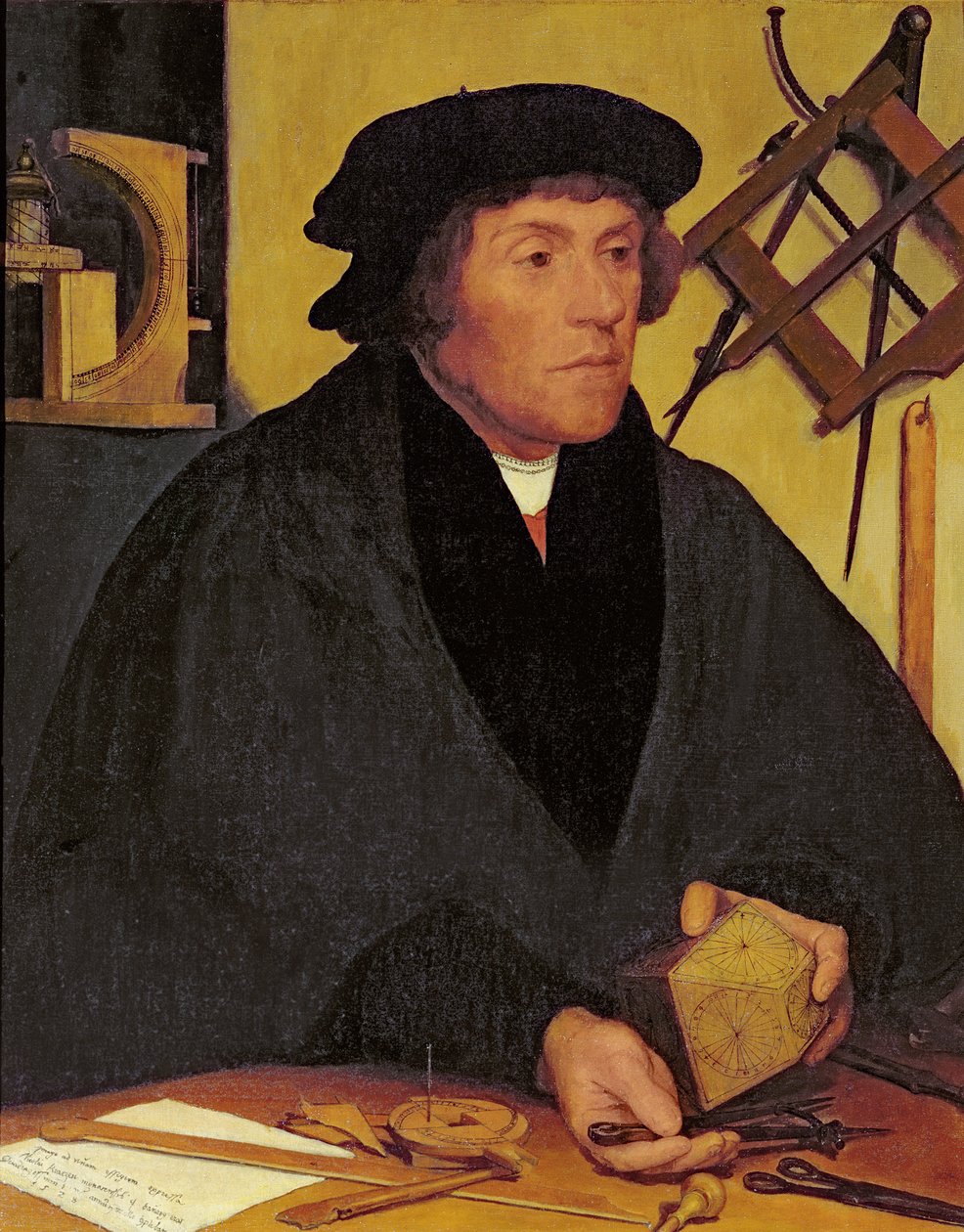 Portræt af Nicholas Kratzer (1487-c.1550) stipendiat ved Corpus Christi College og senere Royal Astronomer til kong Henry VIII, 1800-tals kopi af originalen fra 1528 i Louvre af Hans Holbein der Jüngere