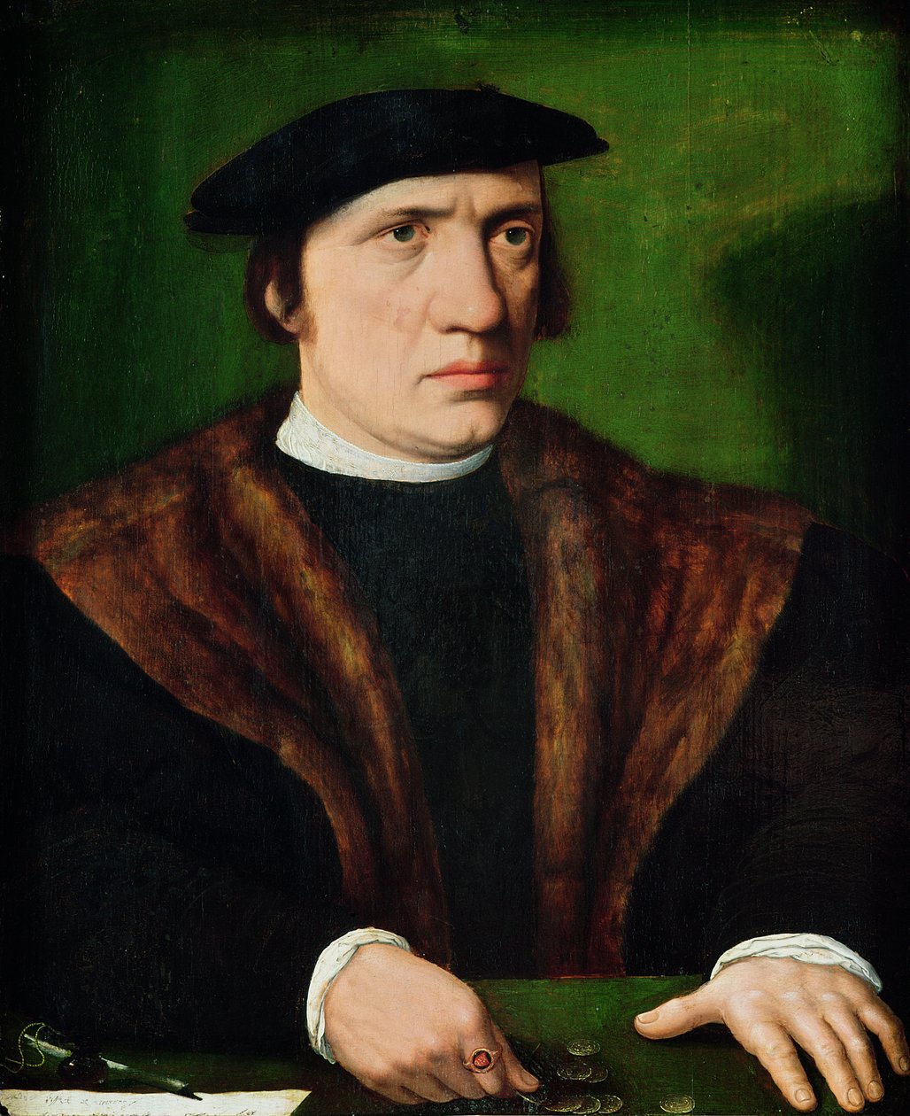Portræt af en mand af Hans Holbein der Jüngere