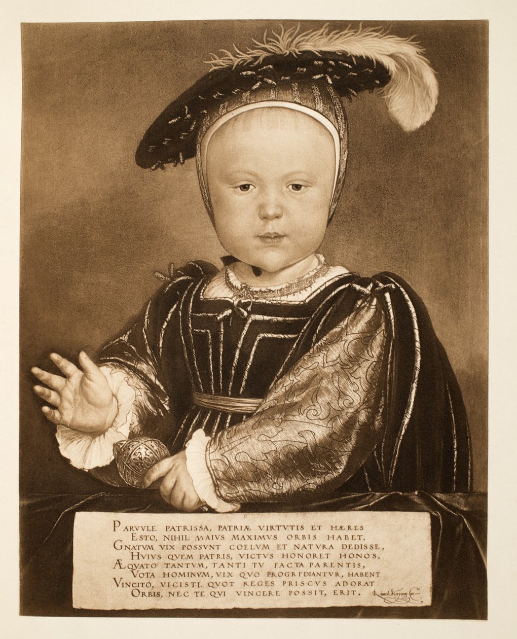 Prins Edward, senere kong Edward VI, ca. 1540, pub. 1902 (collotype) af Hans Holbein der Jüngere