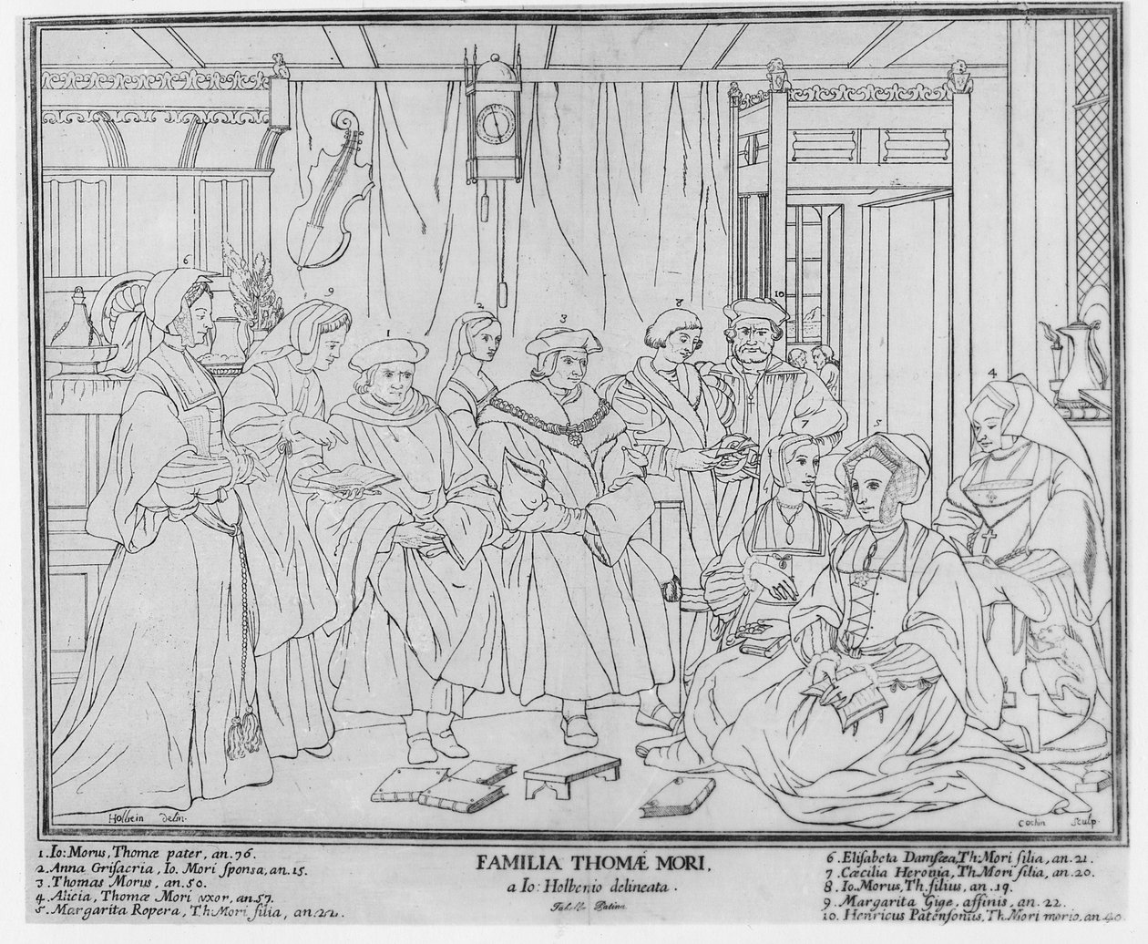 The Family of Thomas More (1478-1535), Englands kansler, indgraveret af Christian de Mechel (1737-1817) 1787 (se 131242) af Hans Holbein der Jüngere