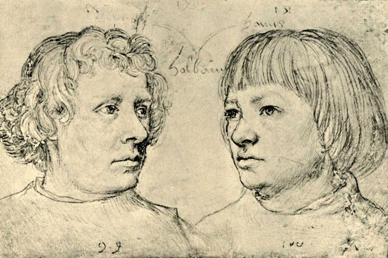 Ambrosius og Hans, kunstnernes sønner, 1511, 1943. af Hans Holbein the Elder