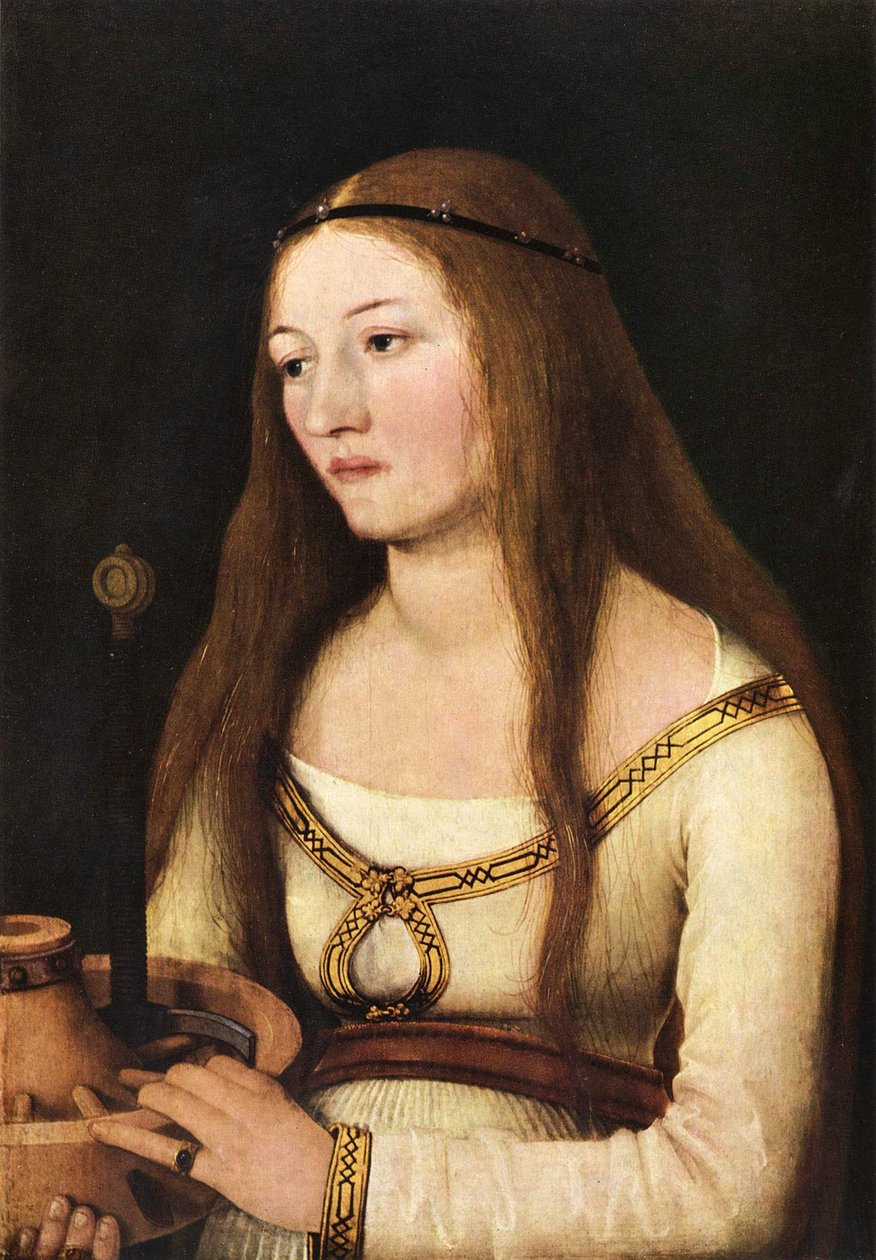 Katharina Schwarz med attributterne fra sin navnebrors helgen af Hans Holbein the Elder