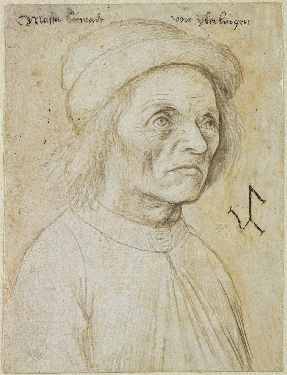 Portræt af Konrad Wurffel (sølvblyant på papir) af Hans Holbein the Elder