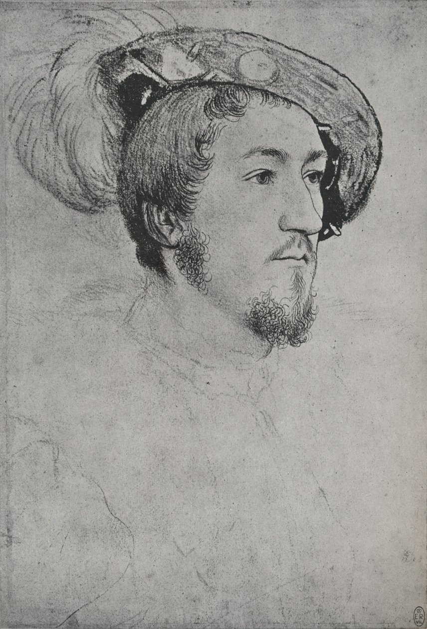 En gentleman: Ukendt, c1532-1543 1945 af Hans Holbein der Jüngere
