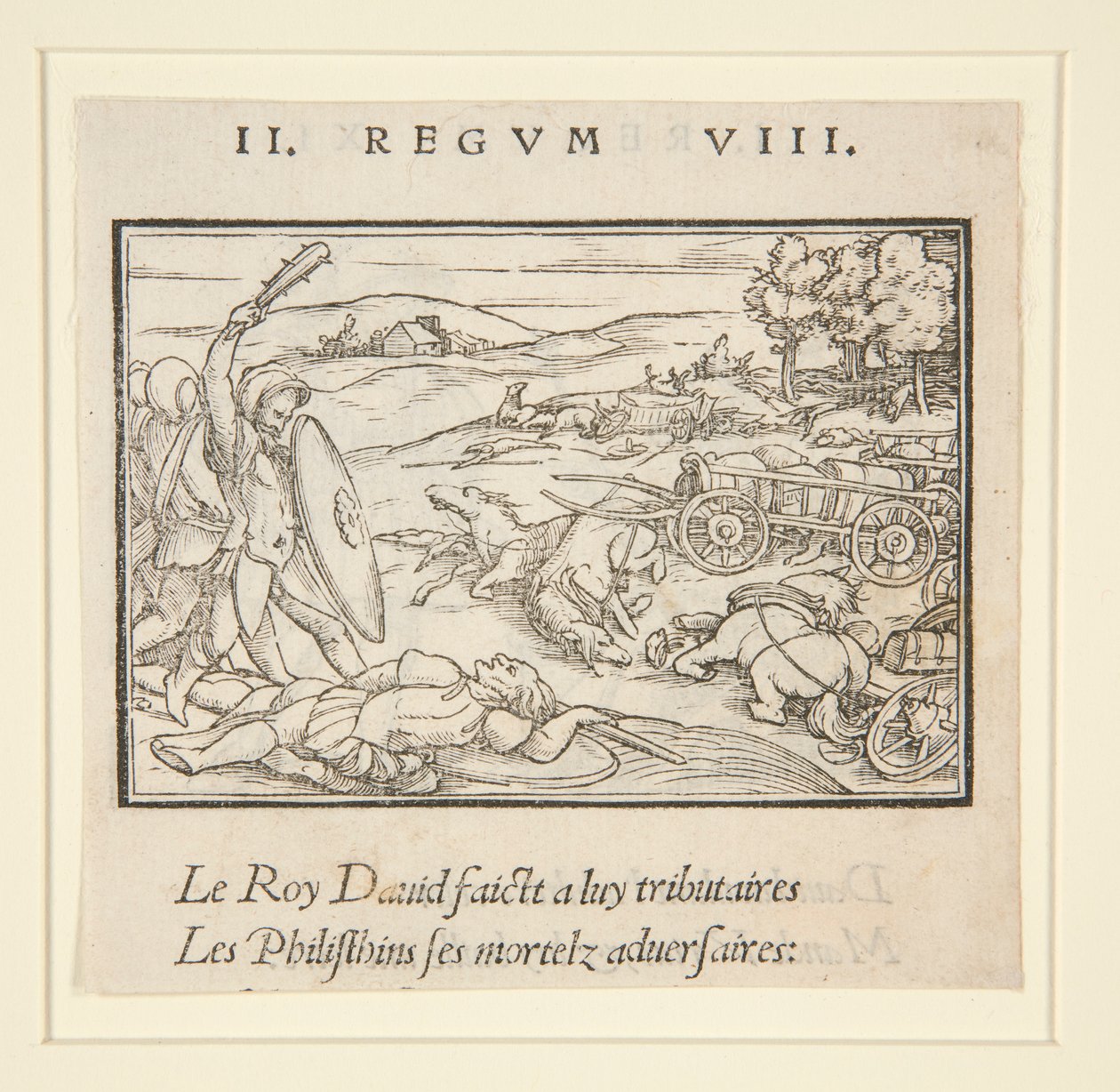 David undertrykker sine fjender (rekto); David og Uriah (verso) af Hans Holbein der Jüngere