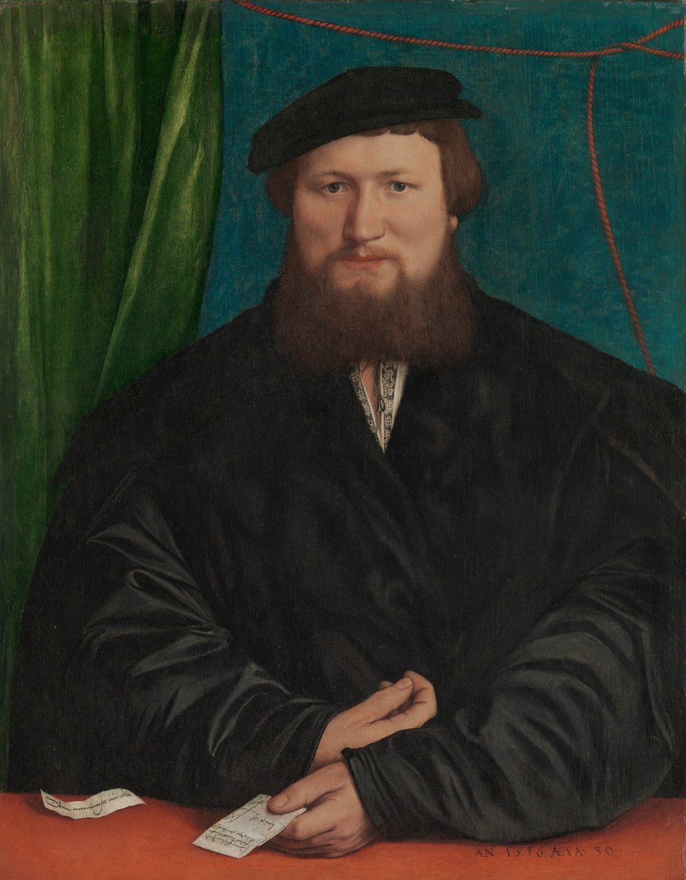 Derick Berck af Köln, 1536 (olie på lærred, overført fra træ) af Hans Holbein der Jüngere