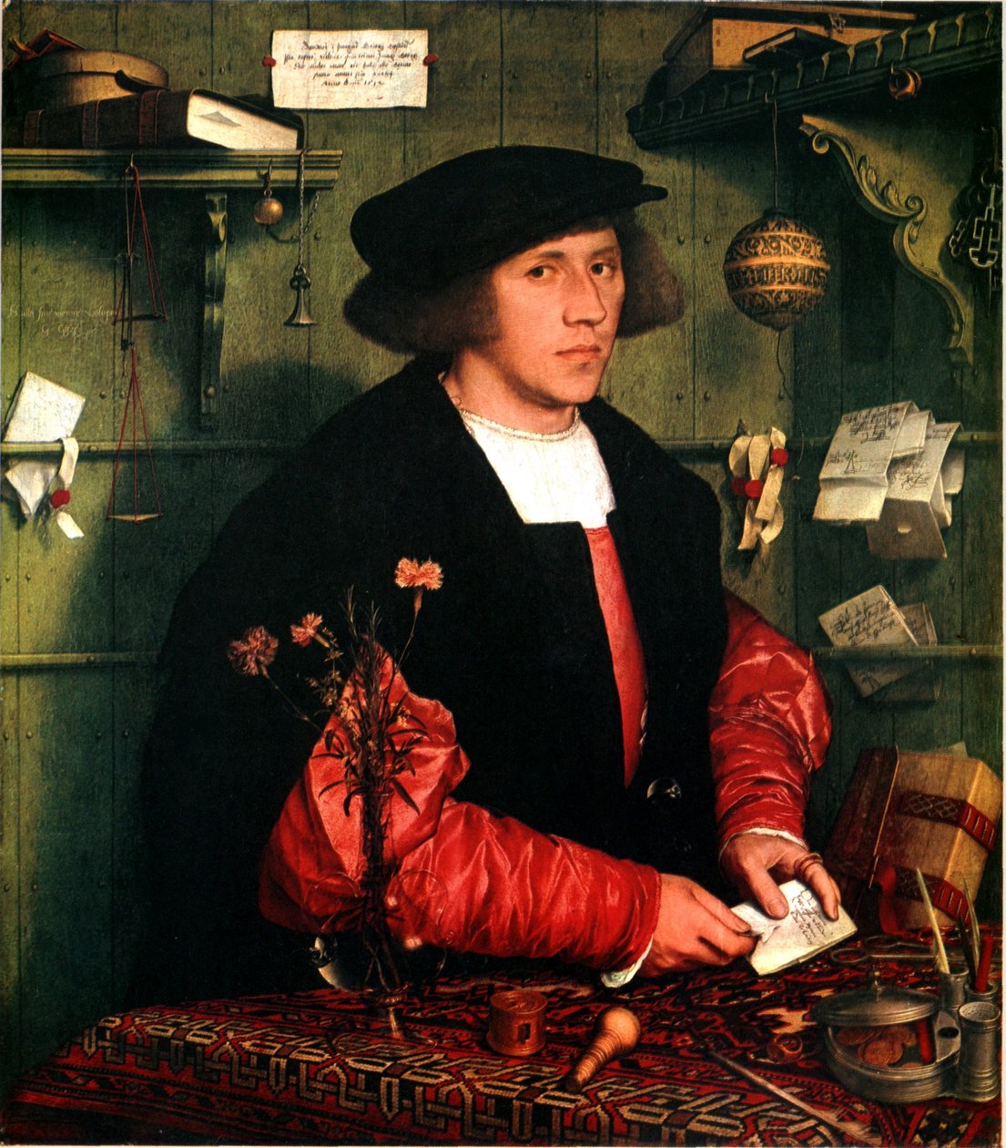 Tysk: Der Kaufmann Georg Gisze Købmanden Georg Gisze af Hans Holbein the Younger