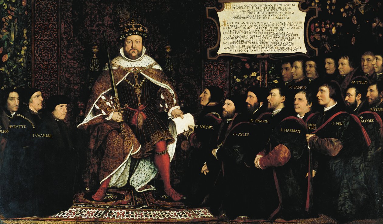 Henry VIII og frisørkirurger af Hans Holbein der Jüngere