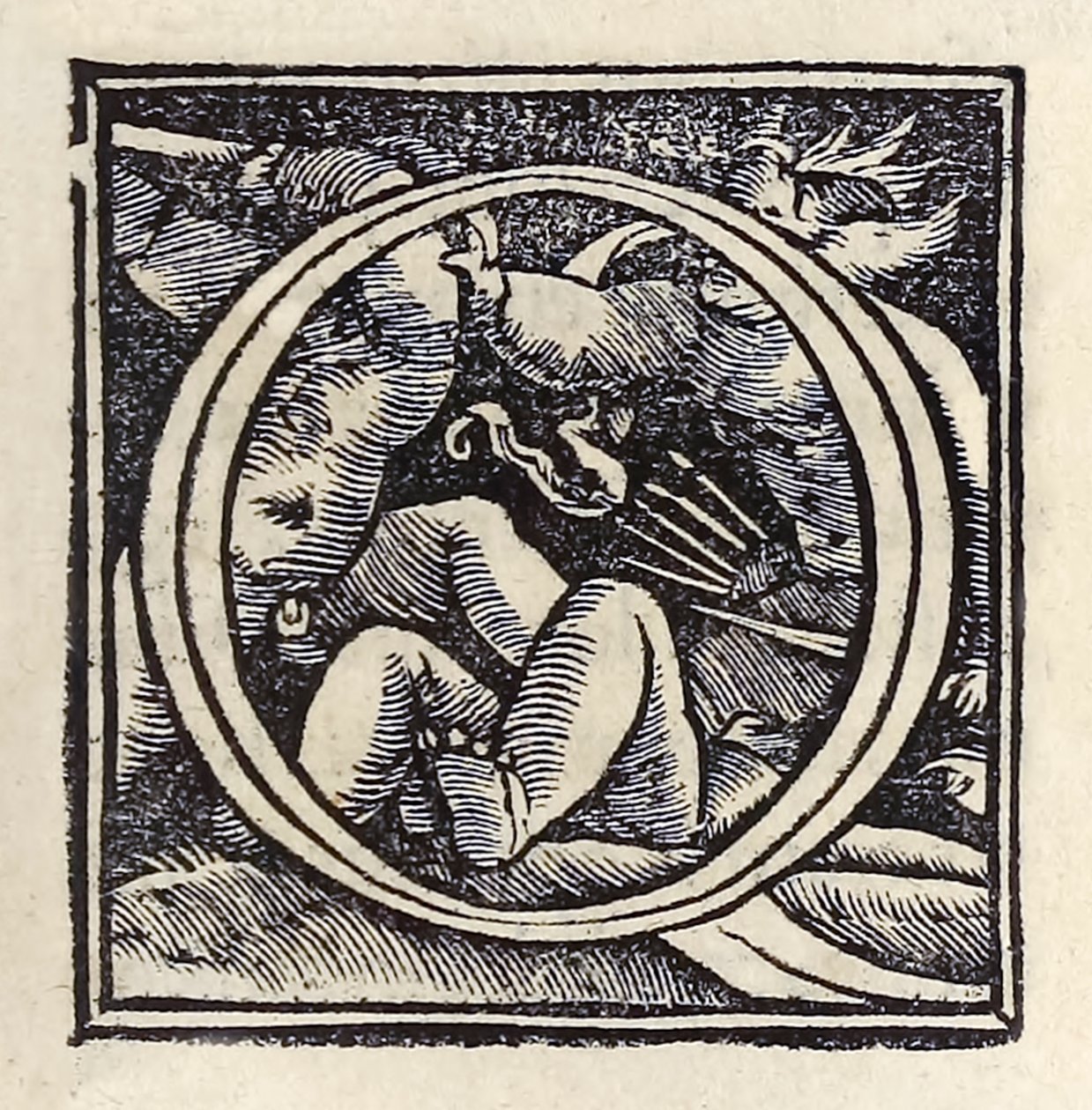 Oplyst "O" fra 1518 Basel tredje udgave af 