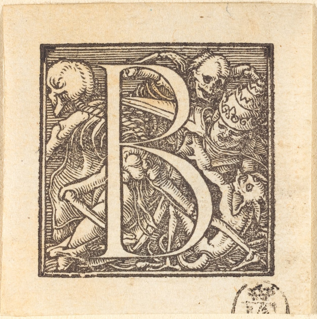 Bogstav B af Hans Holbein der Jüngere