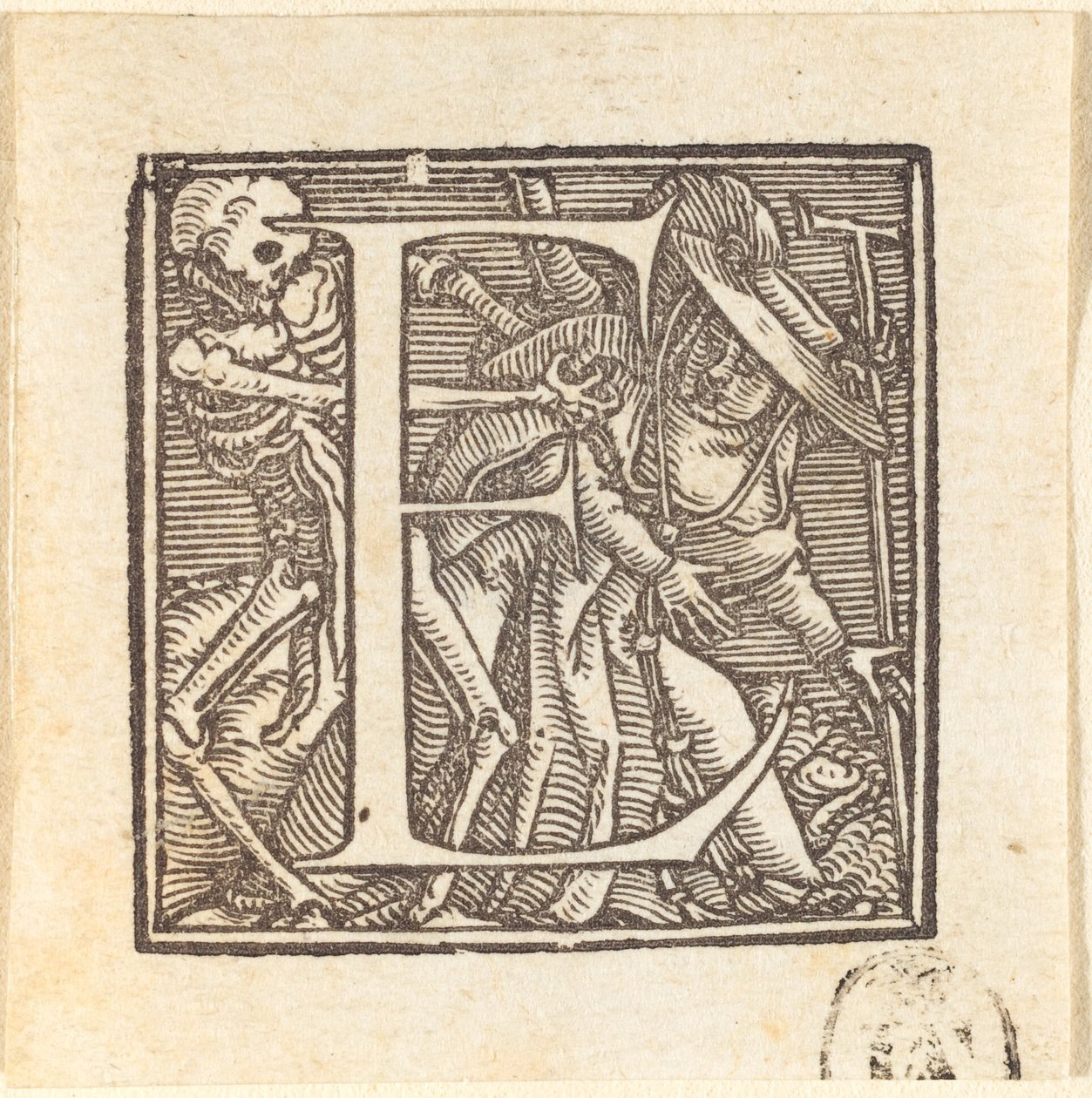 Bogstav E af Hans Holbein der Jüngere