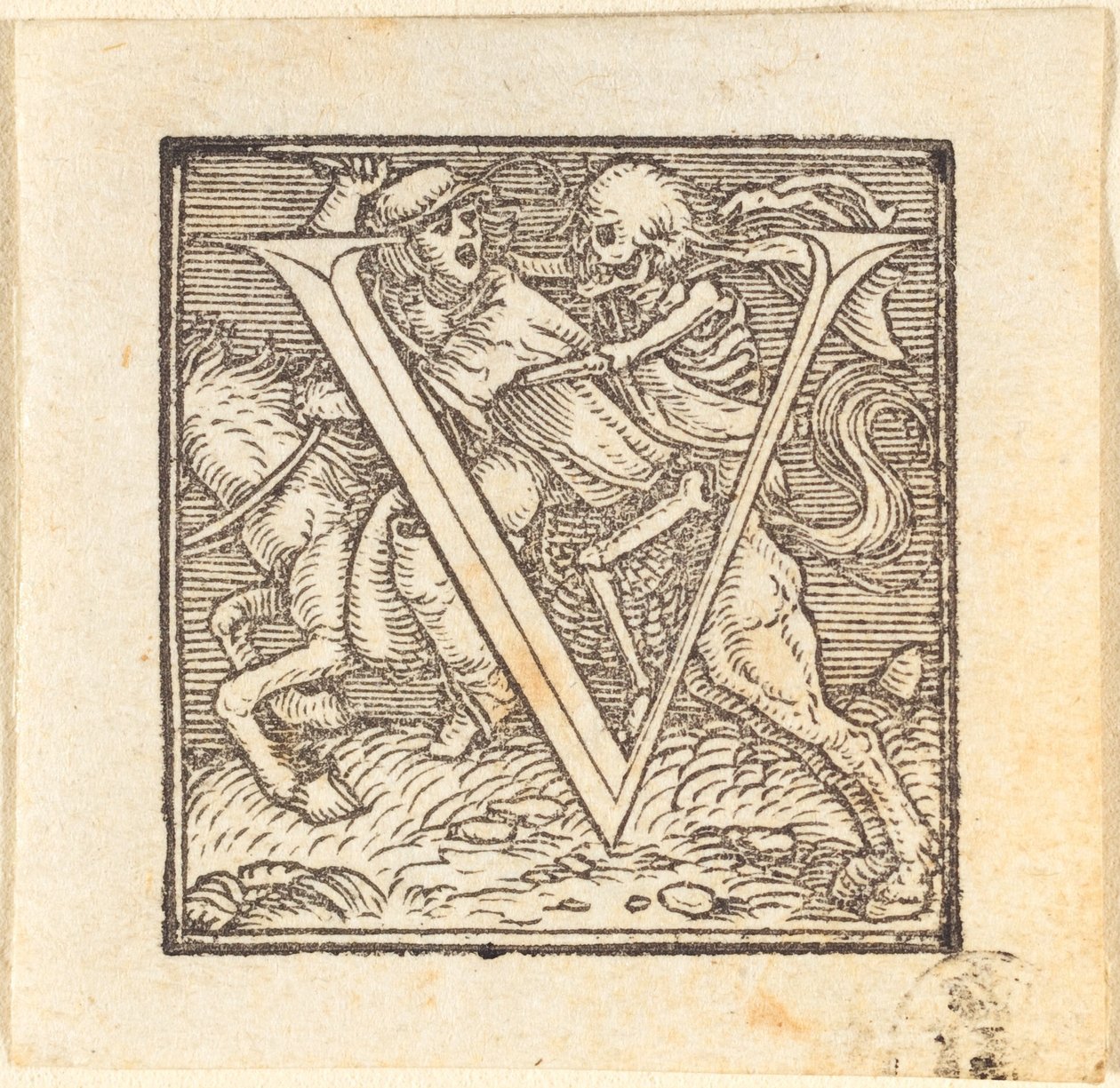 Bogstav V af Hans Holbein der Jüngere