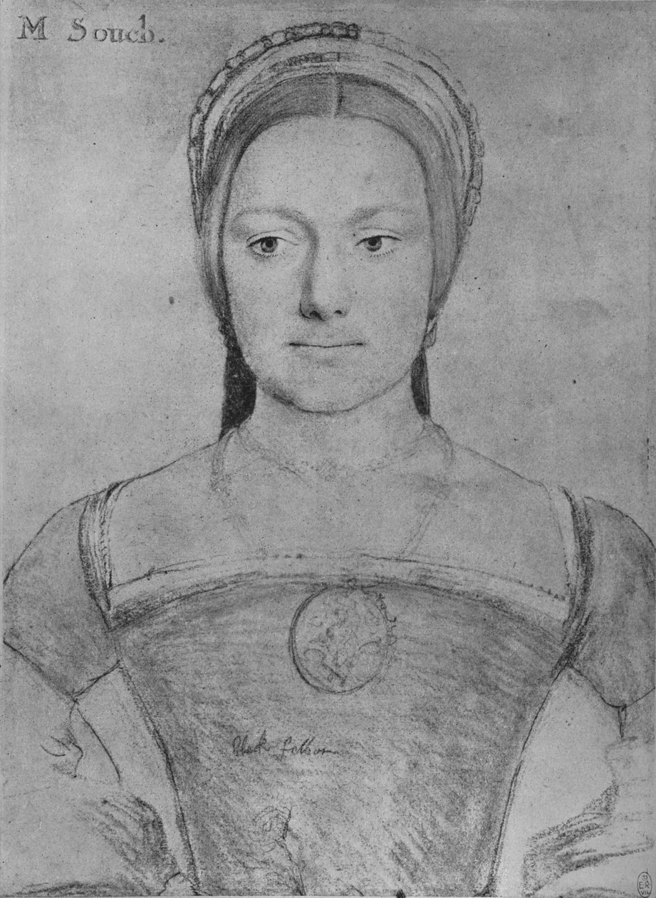 Mary Zouch, c1532-1543 1945 af Hans Holbein der Jüngere