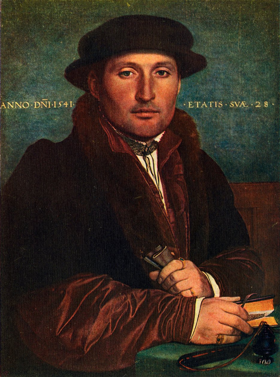 Portræt af en mand, 1541, 1909 af Hans Holbein der Jüngere