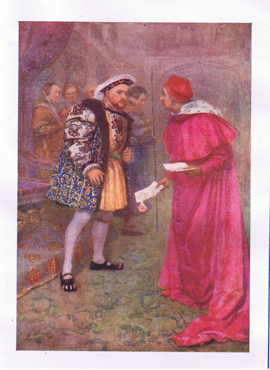 Læs om dette?.og så til morgenmad med hvilken appetit du har (Kong Henry VIII), fra The Complete Works of Shakespeare udgivet af George Harrap & Co Ltd, 1920