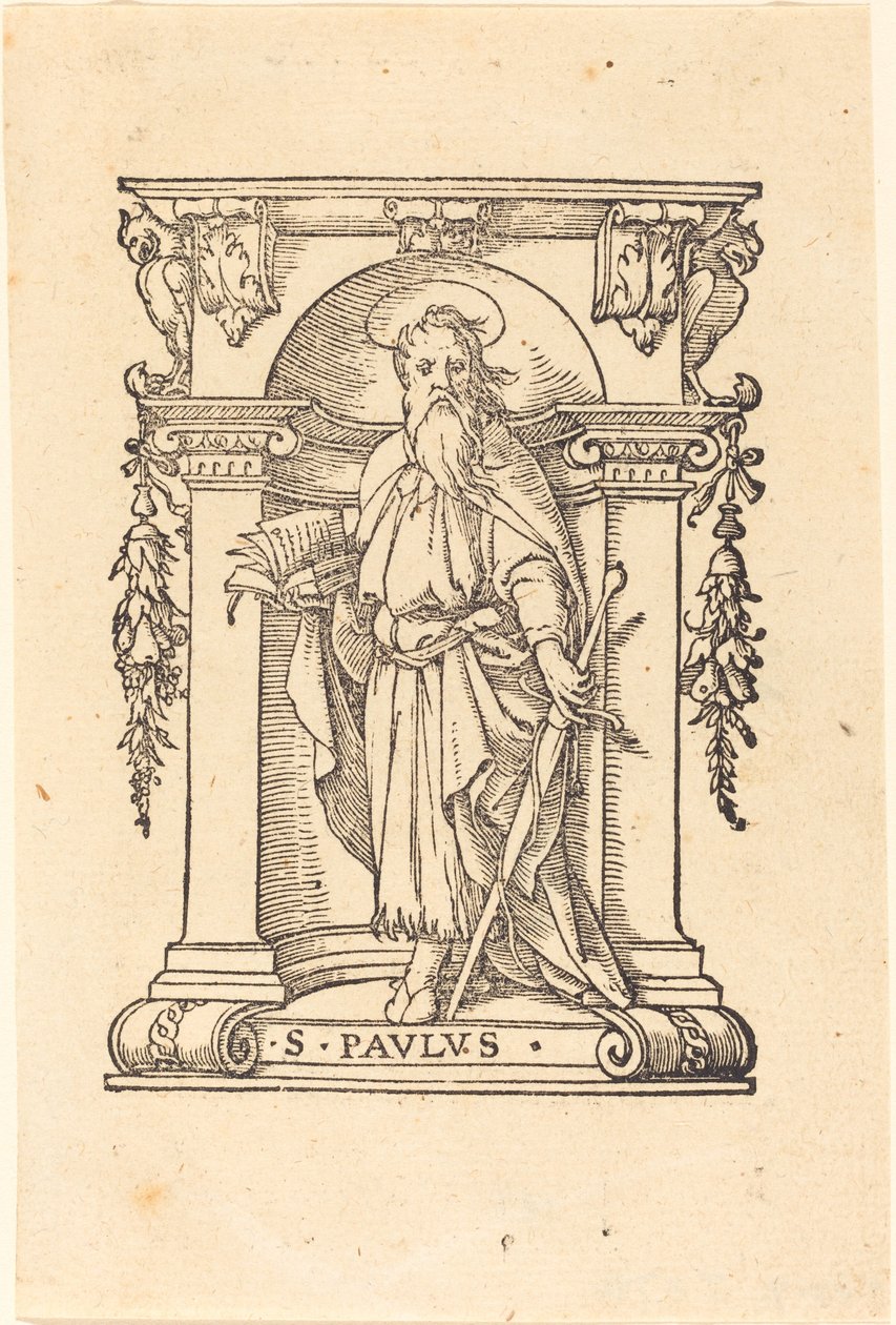 Sankt Paul med bog og sværd. af Hans Holbein der Jüngere